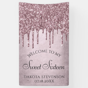 Dripping Mauve Glitter   Dusty Pink Sweet Sixteen Spandoek