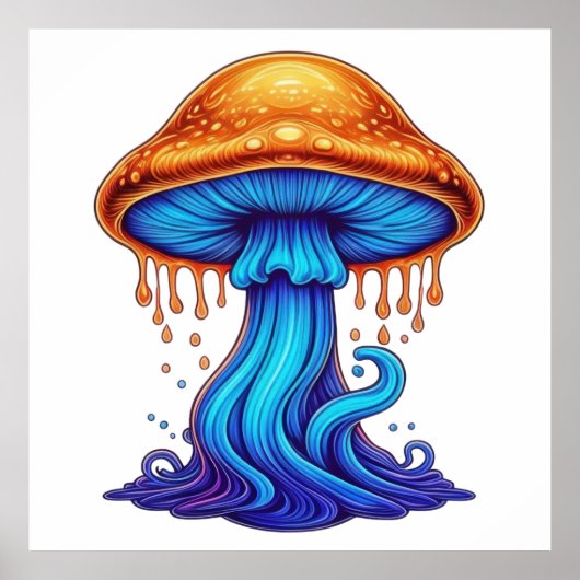 Dripping Mushroom Fantasy Poster (Voorkant)