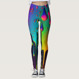 Dripping Paint Leggings -