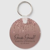 Dripping Peach Glitter | Terra Cotta Afstuderen Sleutelhanger (Voorkant)