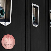 Dripping Peach Glitter | Terra Cotta Quinceanera Magneet