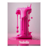 Dripping Pink Letter I - Customizable Name Poster  (Devant)