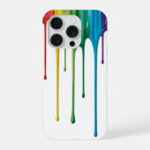 Dripping Rainbow Paint iPhone Hoesje (Achterkant)