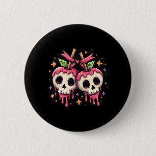 Drippy Skull Snoep Appels Kawaii Halloween Paar Ronde Button 5,7 Cm