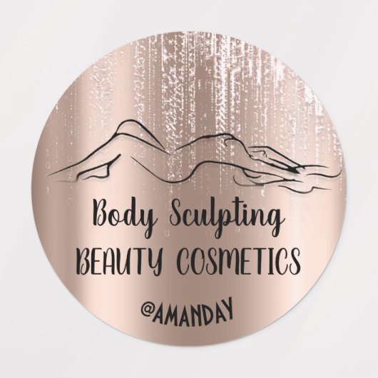 Drips Roze Lichaamscosmetica Balm Zeep Boetseren Labels (Design 2)