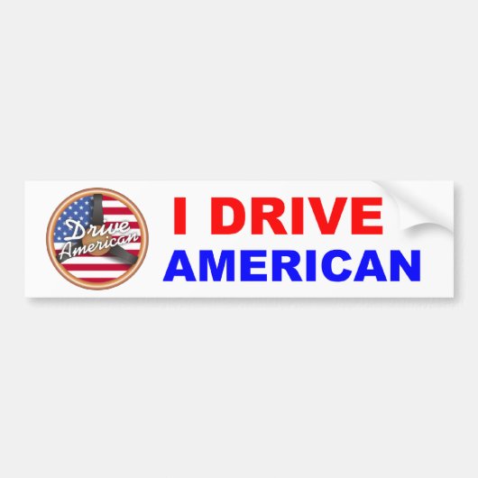 Drive American Bumpersticker (Voorkant)
