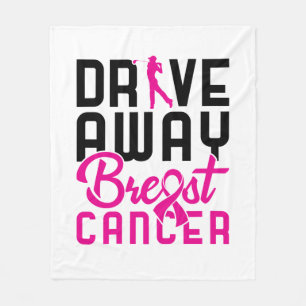 Drive Away Breast Cancer Golfing Golfer Fleece Deken