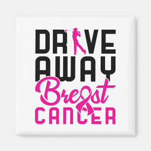Drive Away Breast Cancer Golfing Golfer Magneet