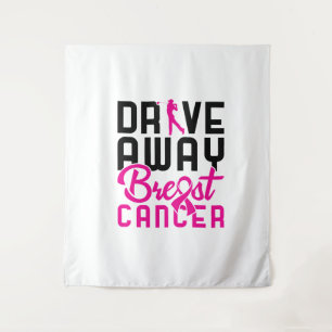 Drive Away Breast Cancer Golfing Golfer Wandkleed