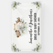 Drive-by Baby shower Bos Dieren Banner (Verticaal)