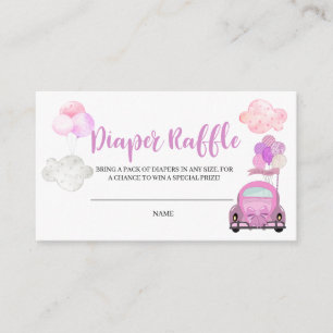 Drive by Baby shower Diaper Raffle Enclosure Card Informatiekaartje