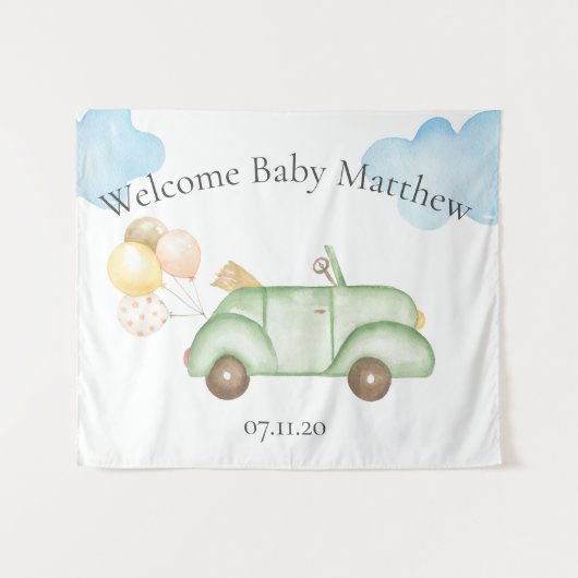 Drive By Baby Shower (feestelijke ontvangst van de Wandkleed (Voorkant (horizontaal))