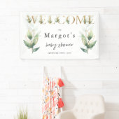 Drive by Baby shower Greenery and Gold Spandoek (Insitu)