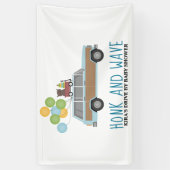 Drive by Baby shower Honk & Wave Blue SUV Spandoek (Verticaal)