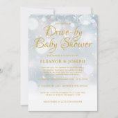 Drive-by Couples Winter Baby Shower Feestje Kaart (Voorkant)