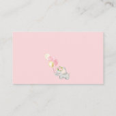 Drive By Elephant Baby shower Boeken voor Baby Informatiekaartje (Achterkant)