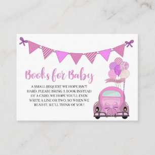 Drive by Pink Car Books for Baby Enclosure Card Informatiekaartje