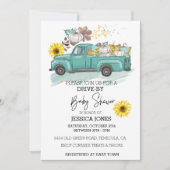 Drive-by Truck Pumpkin Autumn Baby shower Kaart (Voorkant)