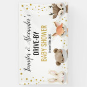 Drive-by Woodland Forest Baby shower Banner (Verticaal)