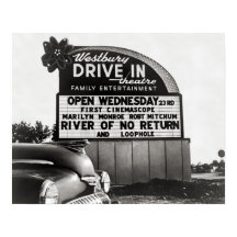Drive-In Bioscoop, 1954. Oude foto