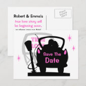 Drive in Passen getrouwd Save the Date Briefkaart (Voorkant / Achterkant)