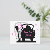 Drive in Passen getrouwd Save the Date Briefkaart (Staand voorkant)