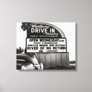 Drive-In Theater, 1954 Canvas Afdruk