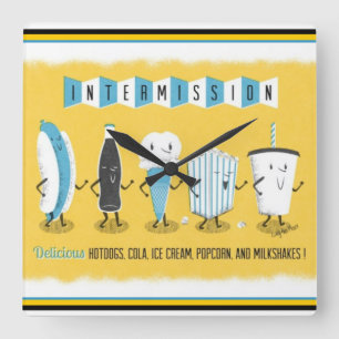  drive-in-theateringang vierkante klok