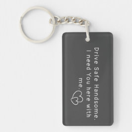 Drive Safe Gray Custom Photo sleutelhanger