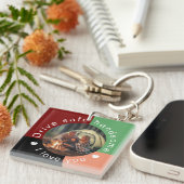 Drive Safe Handsome Custom Photo Keepsake for Him Sleutelhanger (Voorkant Rechts)