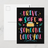 Drive safe someone loves you briefkaart (Voorkant / Achterkant)