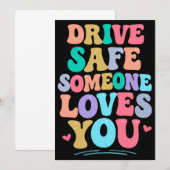 Drive safe someone loves you kaart (Voorkant / Achterkant)