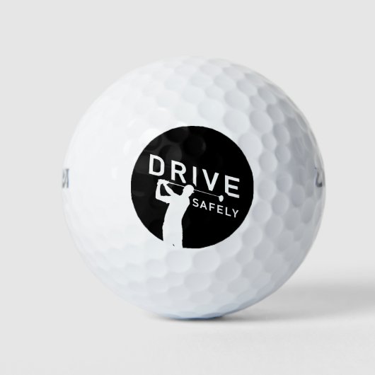 Drive Safely - Funny golf Quote - Golfballen (Voorkant)