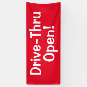 Drive-Thru Open ! Banderole (Vertical)