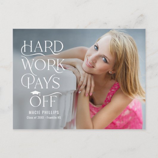 Driven Afstudeerder bewerkbaar Afstuderen Briefkaa Briefkaart (Voorkant)