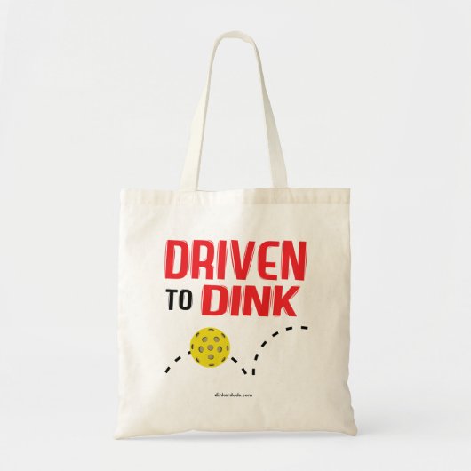 "Driven to Dink" Pickleball Canvas tas (Voorkant)