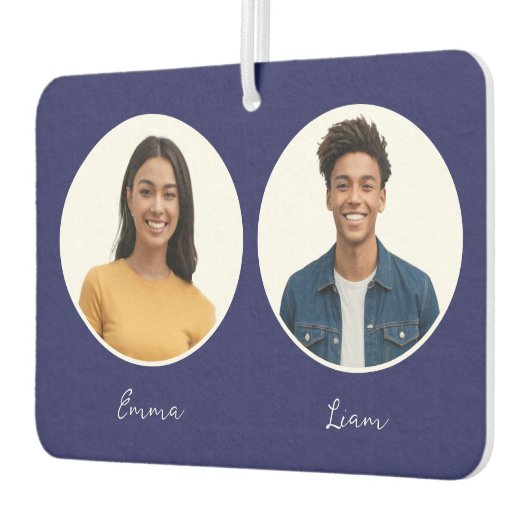 Driver en Partner Foto's Namen Reversible Custom Luchtverfrisser