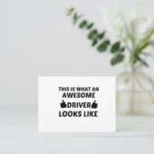 DRIVER GEWELDIGE KIJKEN ALS CONTACTKAARTJE (Staand voorkant)