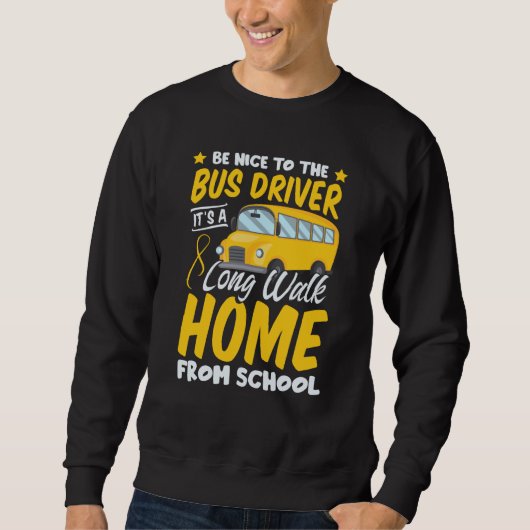 Driver School  Passion Bus Humor Sarcastic Profess Trui (Voorkant)