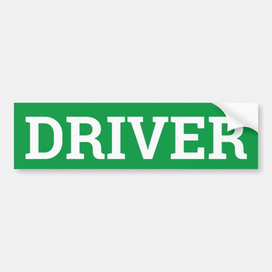 DRIVER-teken/sticker/MAGNET Bumpersticker (Voorkant)