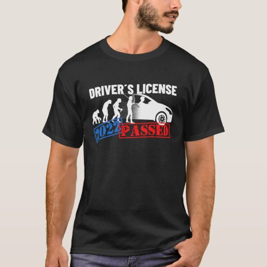 Driver's License 2022 Passed  For First Time Drive T-shirt (Voorkant)