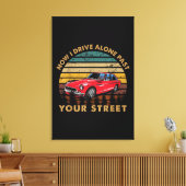 Drivers License - Now I Drive Alone Past Your Stre Canvas Afdruk (Insitu (Woonkamer))