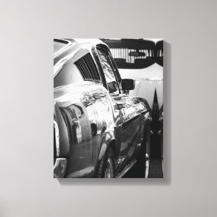 Driverstation voor oude spierklassieke auto met de canvas afdruk