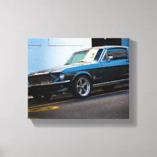 Driverstation voor oude spierklassieke auto met de canvas afdruk