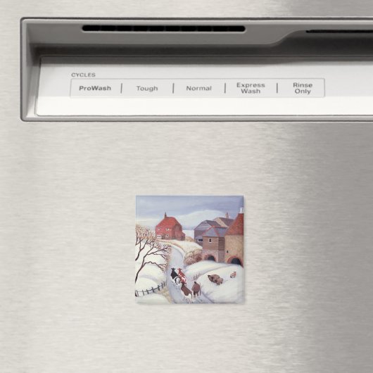 Driving Cows home in the Snow Magneet (Insitu (Vaatwasser))