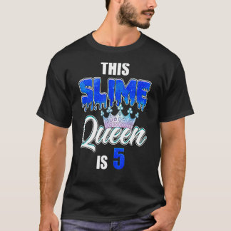 Driving Slime Queen 5th Birthday Party Vijf jaar T-shirt