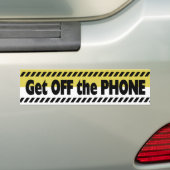 Driving with Cell Phone Bumpersticker (Op auto)