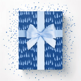 Drizzle Dot in Blue Indigo Cadeaupapier