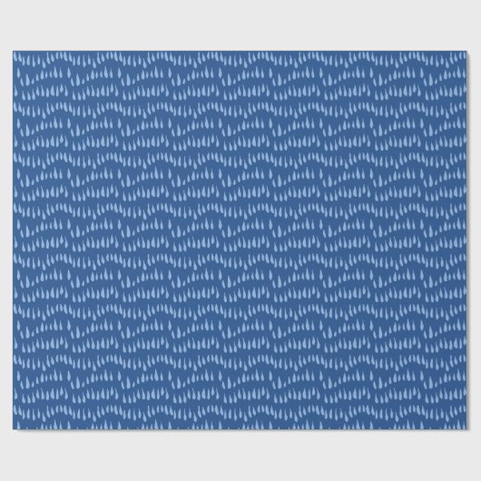 Drizzle Dot in Blue Indigo Cadeaupapier (Vlak)