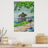 Drizzling Rain in Ukimido Fujishima Takeji 1950 Poster (Keuken)